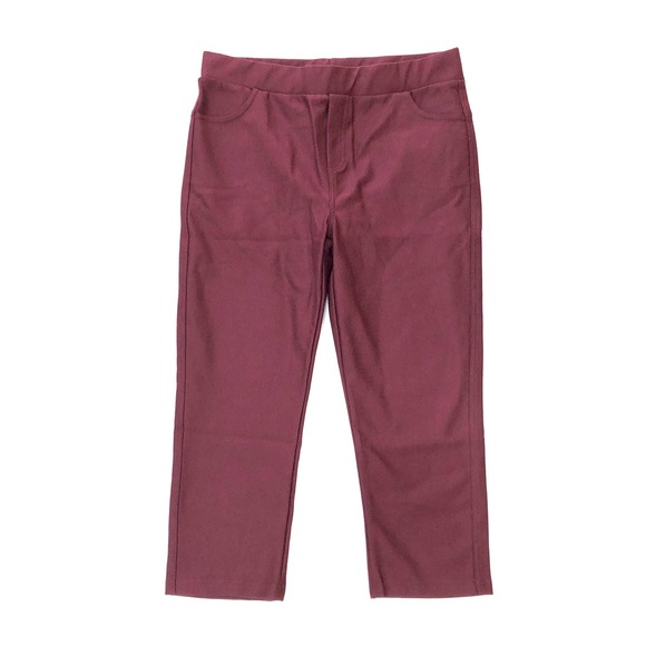 CODEFIT Burgundy Color Capri Pants with Pockets - Picture 7 of 12